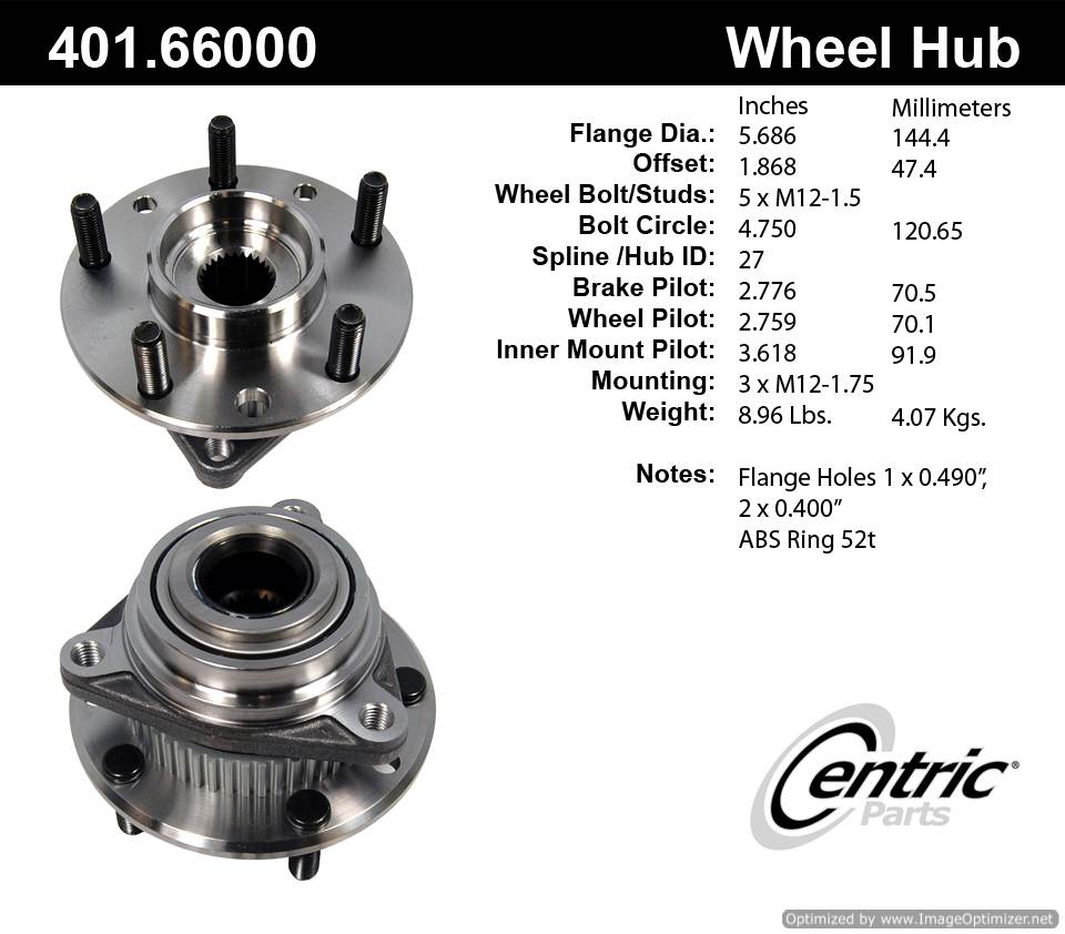 Centric 513061 401.66000 Premium Hub Assembly