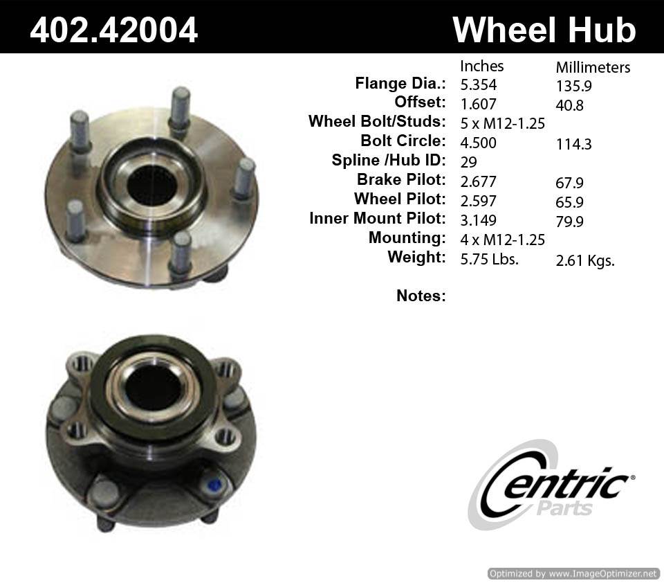 Centric HA590239 HA590278 402.42004 Premium Hub Assembly