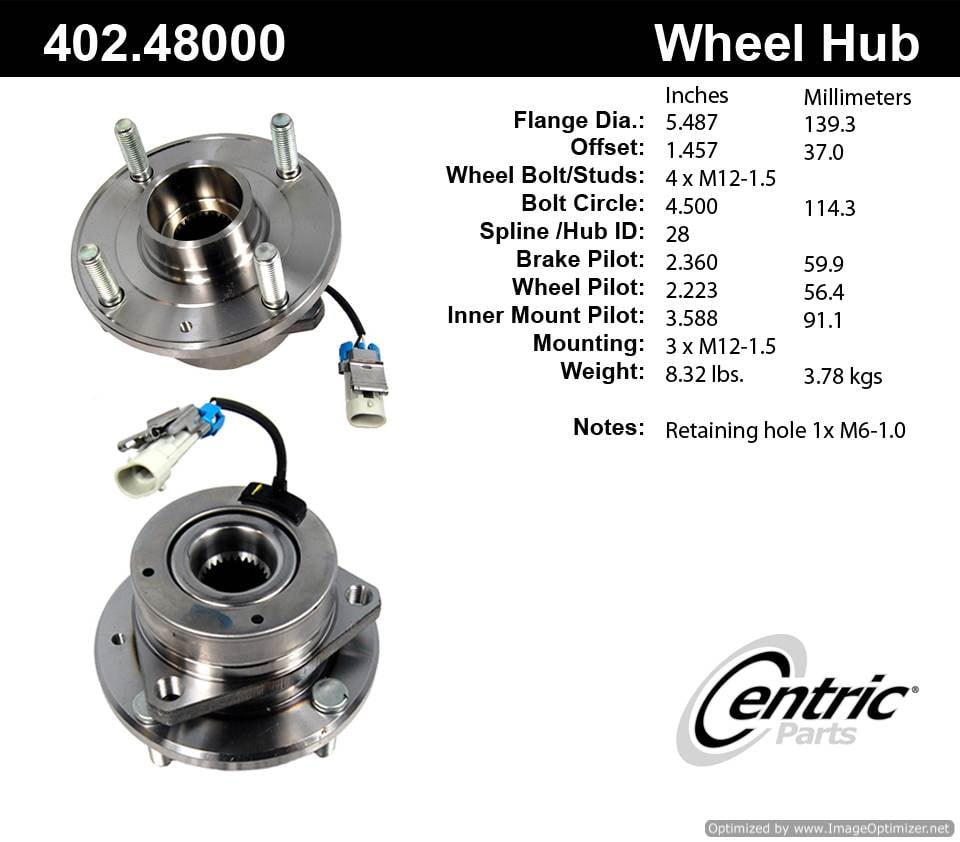 Centric HA590115 402.48000 Premium Hub Assembly