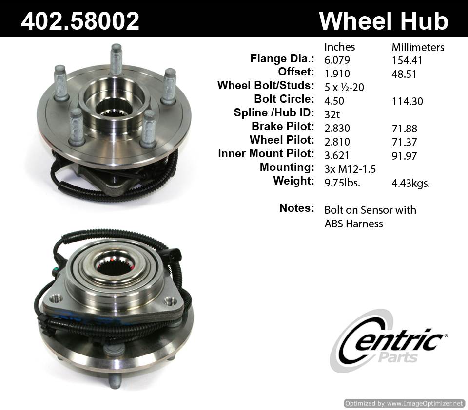 Centric HA590245 402.58002 Premium Hub Assembly