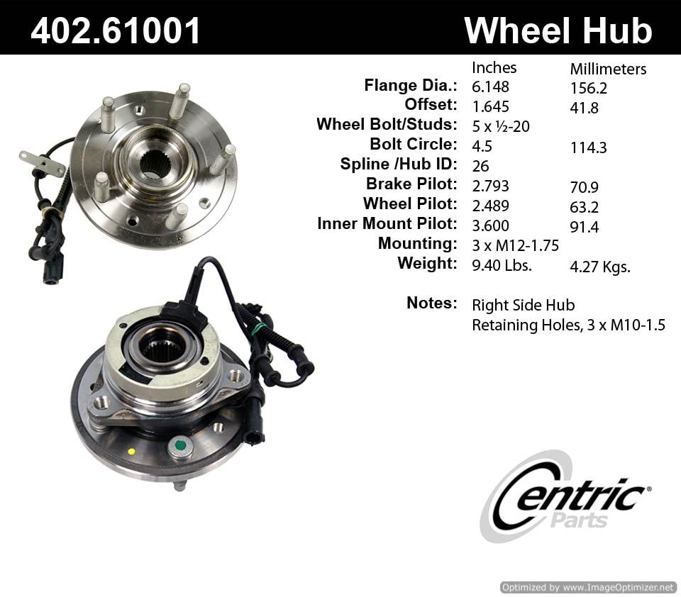 Centric HA590025 402.61001 Premium Hub Assembly