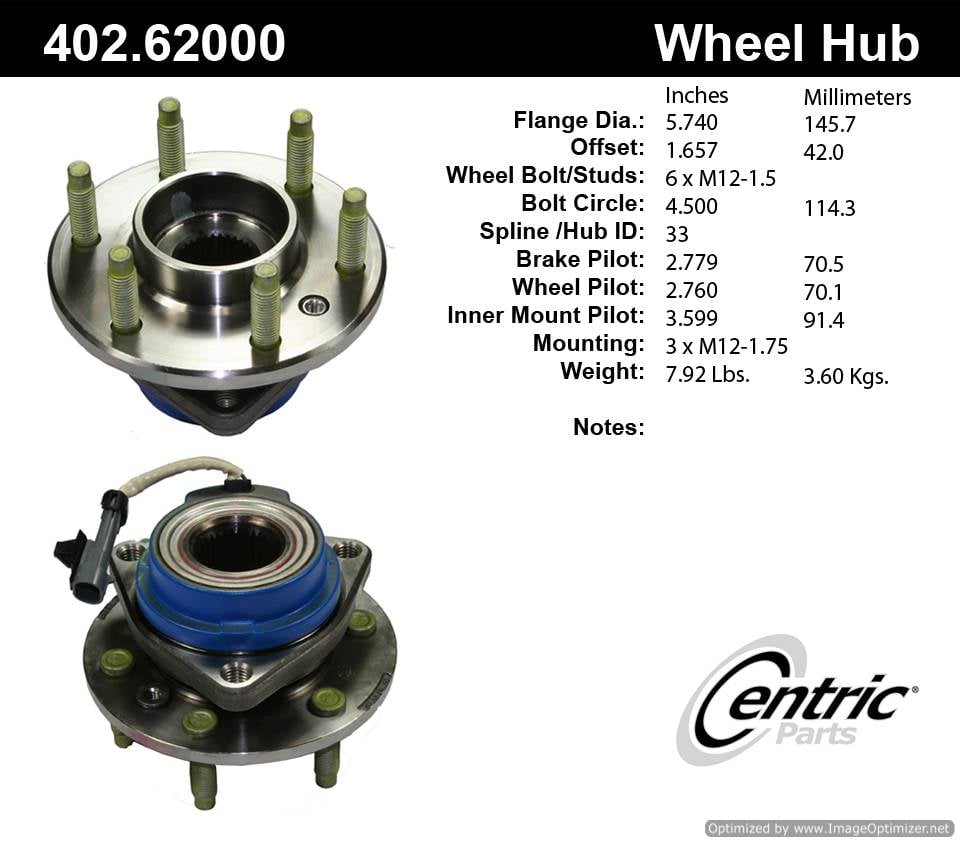 Centric BR930304 402.62000 Premium Hub Assembly 805890564041