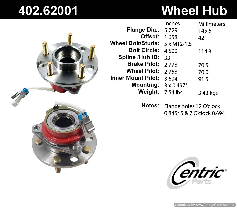 Centric 513087 402.62001 Premium Hub Assembly