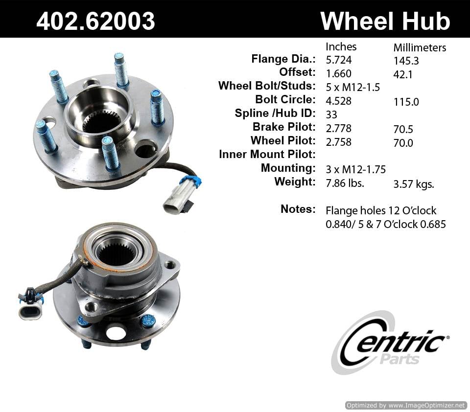 Centric HA590093 402.62003 Premium Hub Assembly 805890564072