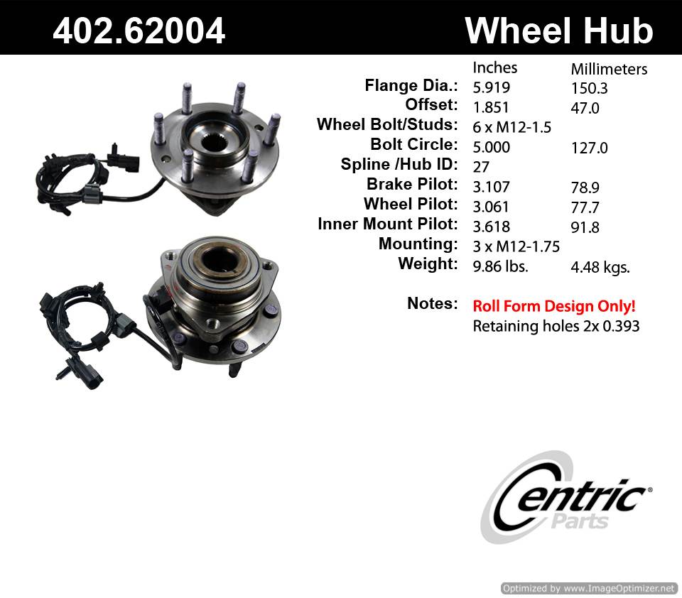 Centric 513188 513058-K 402.62004 Premium Hub Assembly