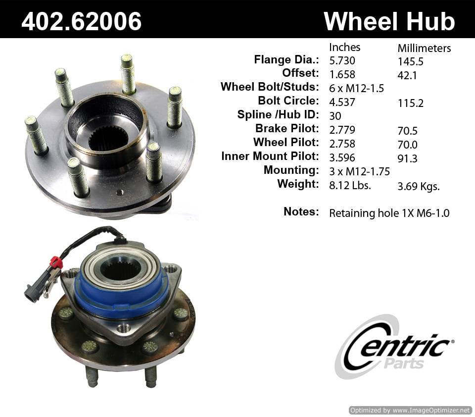 Centric HA590082 512249 402.62006 Premium Hub Assembly