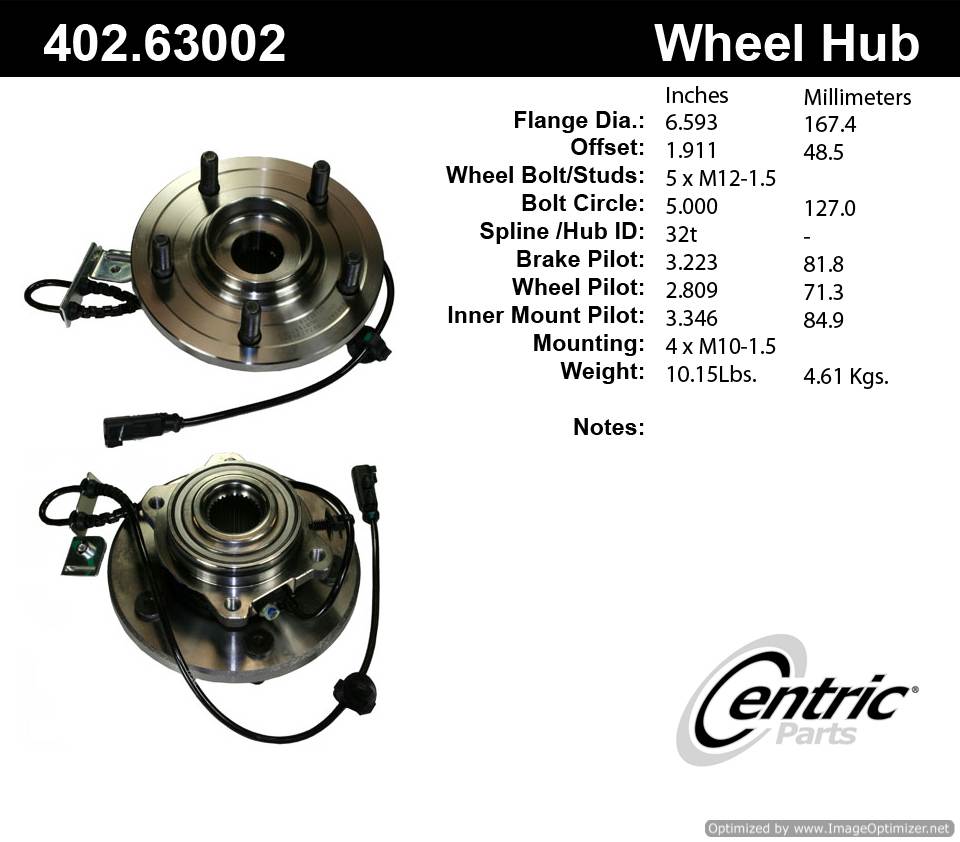 Centric HA590217 402.63002 Premium Hub Assembly