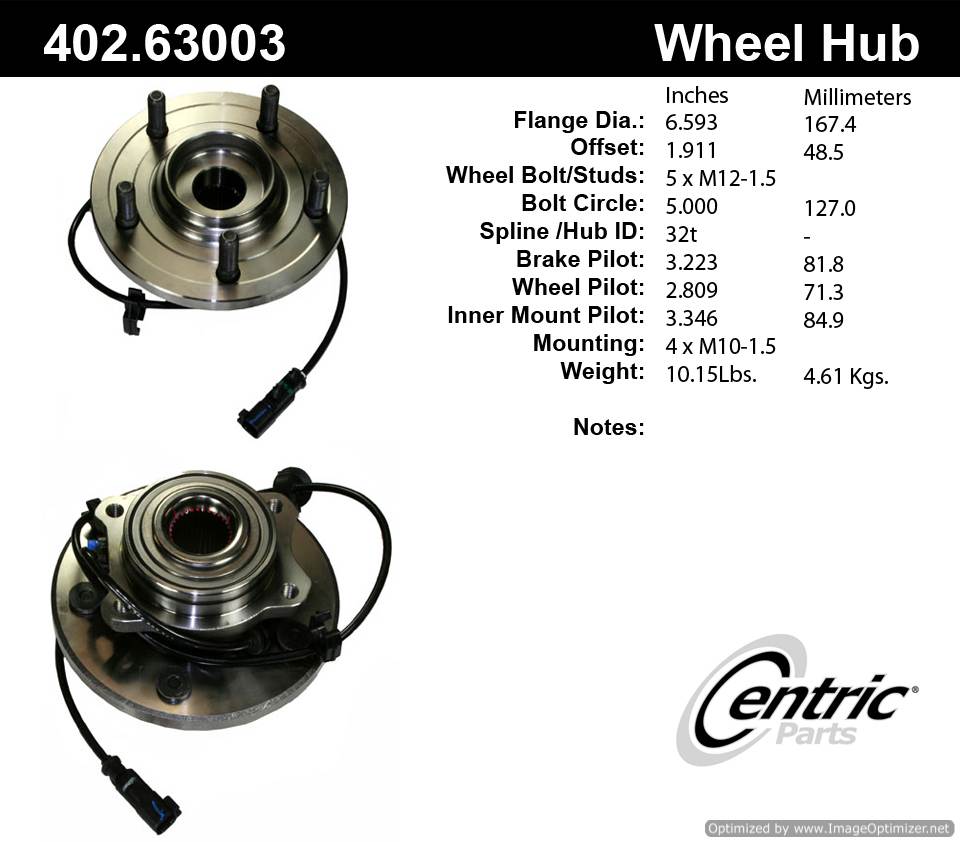 Centric HA590274 402.63003 Premium Hub Assembly