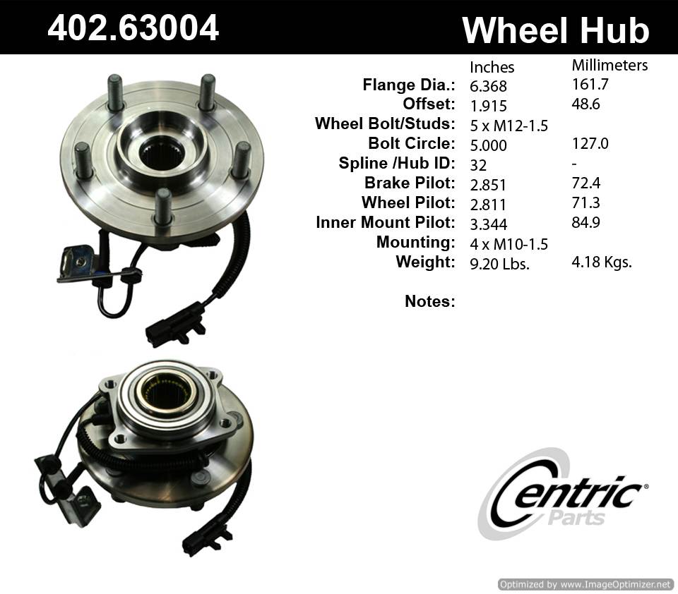 Centric HA590243 402.63004 Premium Hub Assembly
