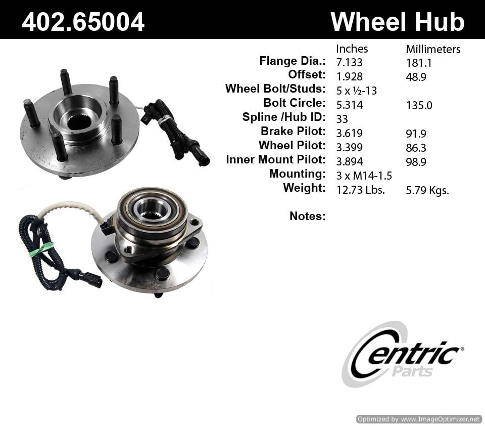 Centric 515031 402.65004 Premium Hub Assembly