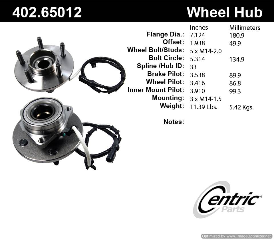 Centric 515029 402.65012 Premium Hub Assembly