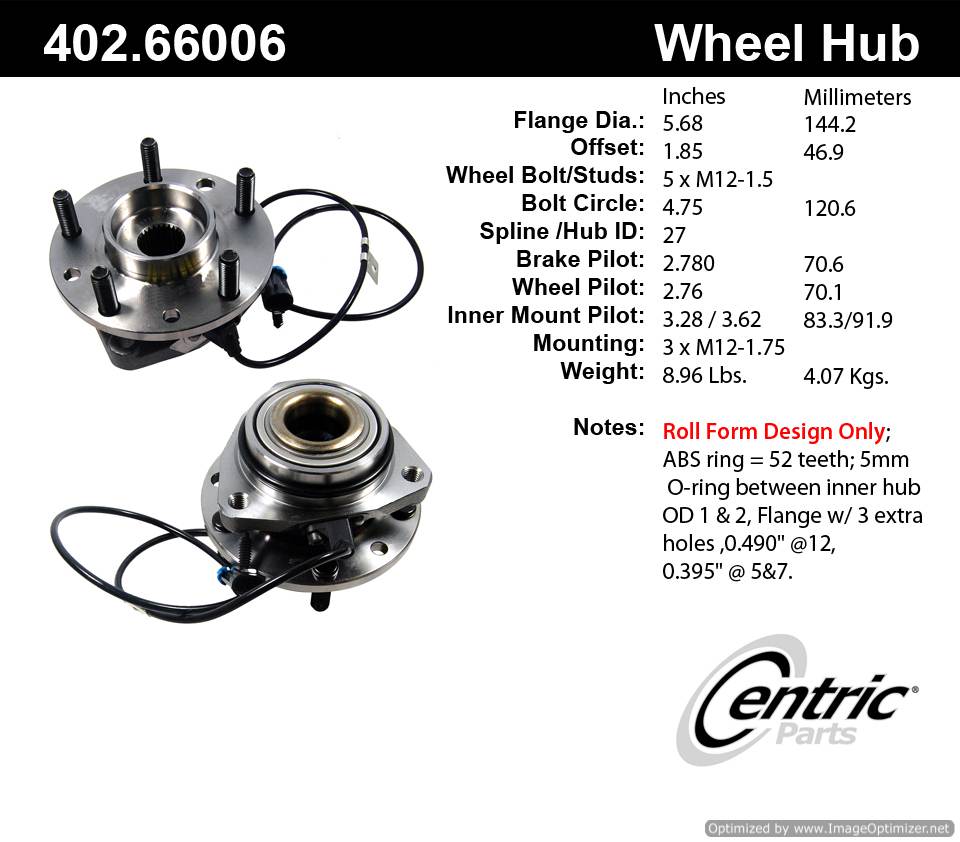 Centric 513124 402.66006 Premium Hub Assembly