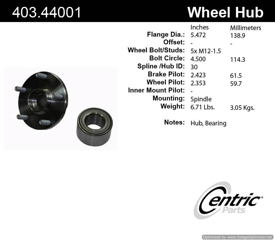Centric HA590302K 403.44001 Premium Hub Repair Kit
