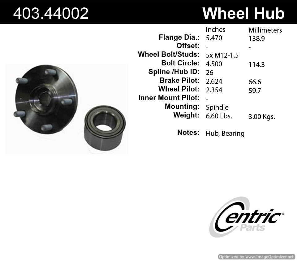 Centric HA590303K 403.44002 Premium Hub Repair Kit