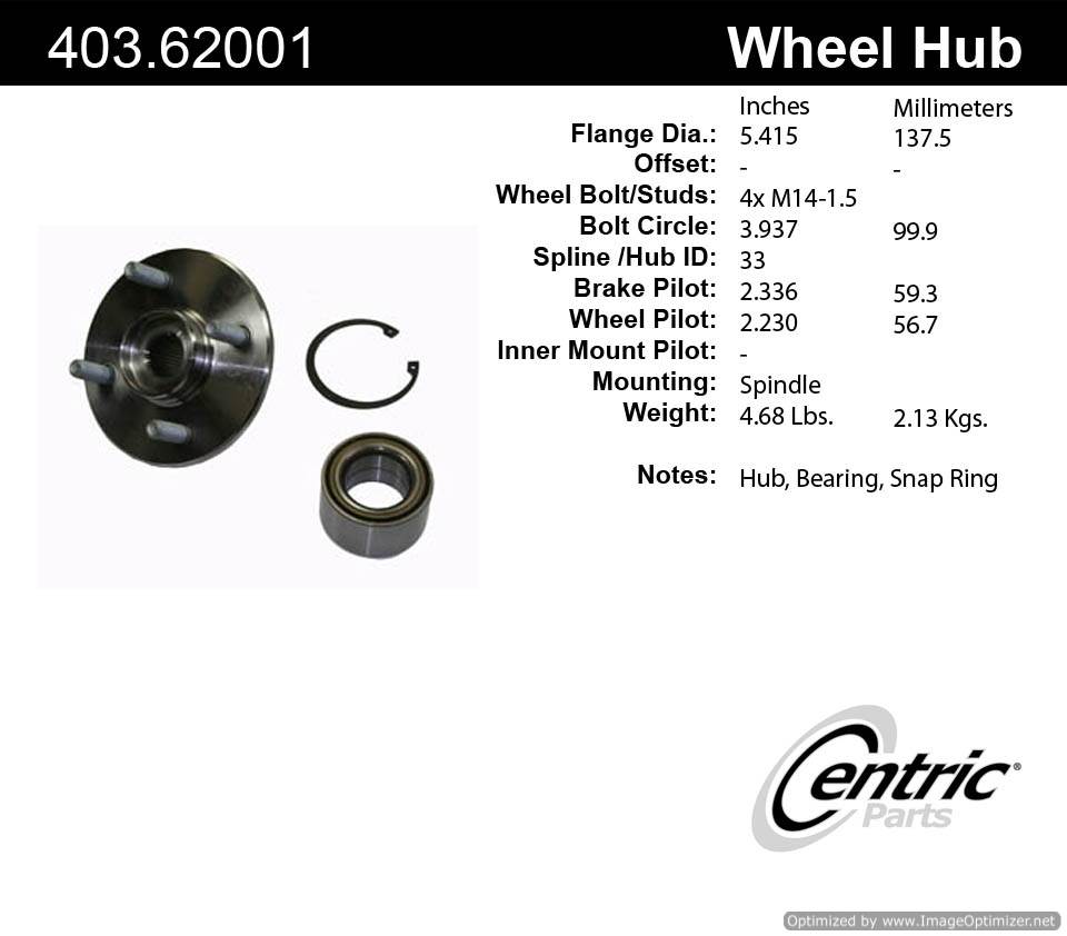 Centric HA590156K 403.62001 Premium Hub Repair Kit