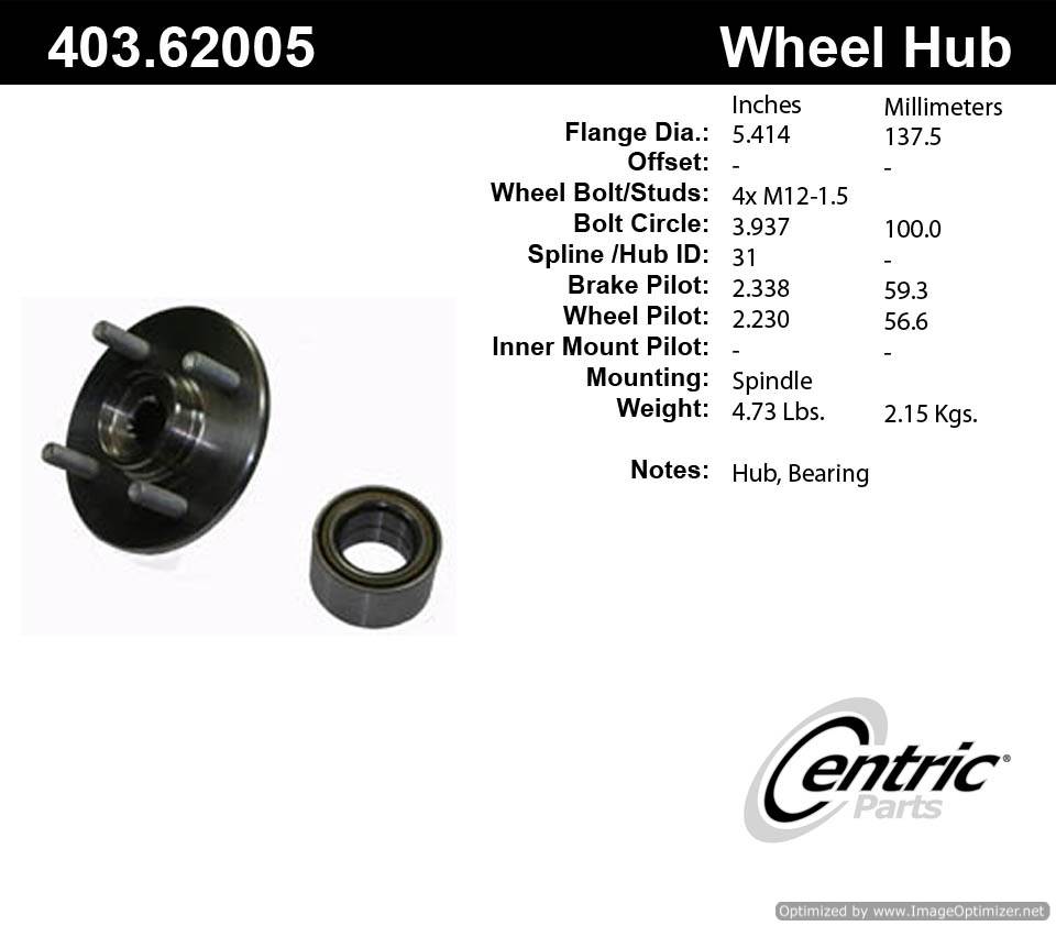 Centric HA590155K 403.62005 Premium Hub Repair Kit