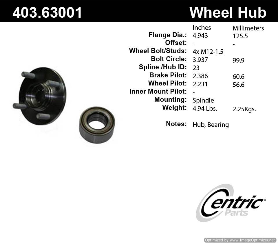 Centric HA590181K 403.63001 Premium Hub Repair Kit