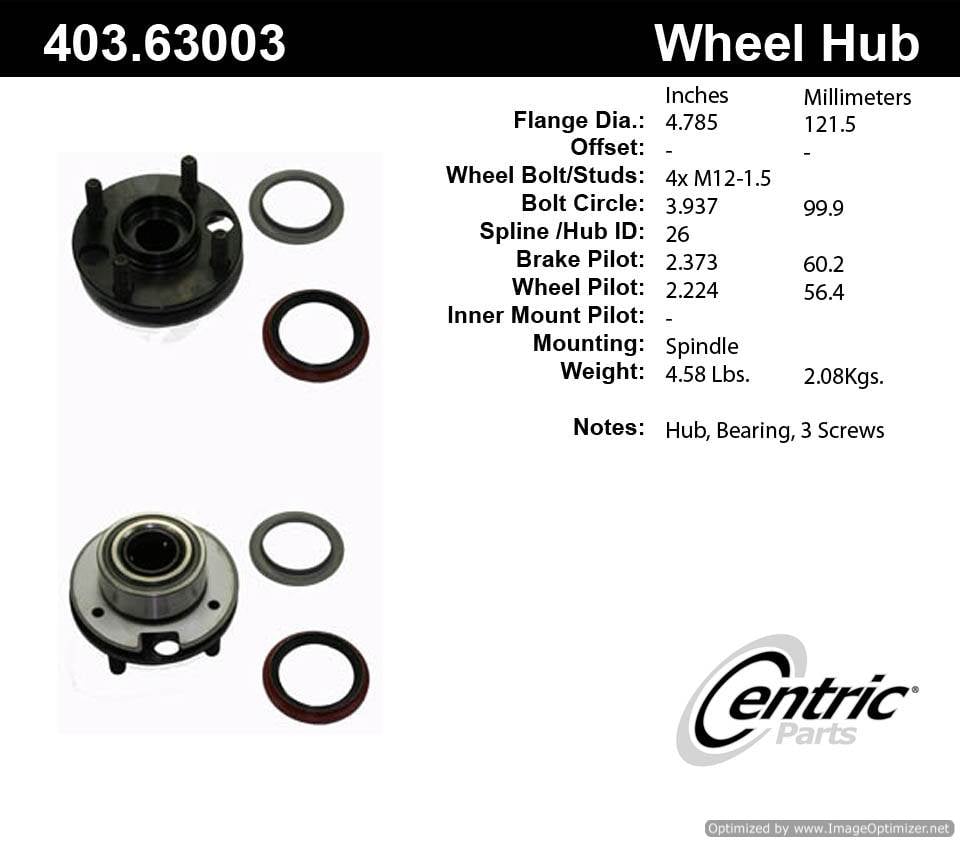 Centric 518500 403.63003 Premium Hub Repair Kit