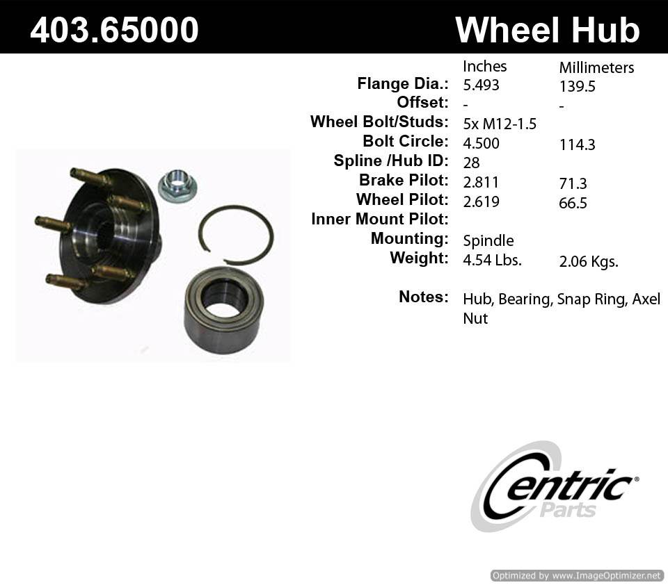 Centric HA590286K 403.65000 Premium Hub Repair Kit