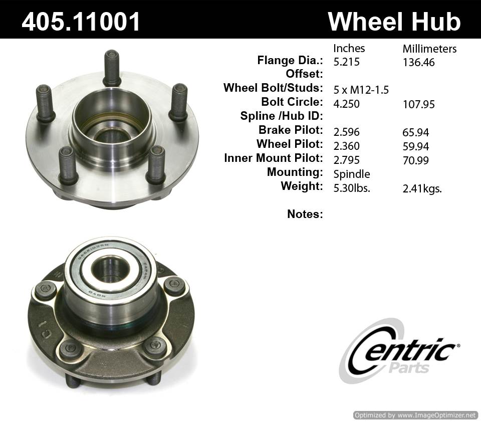 Centric 513070 405.11001 Premium Hub Assembly