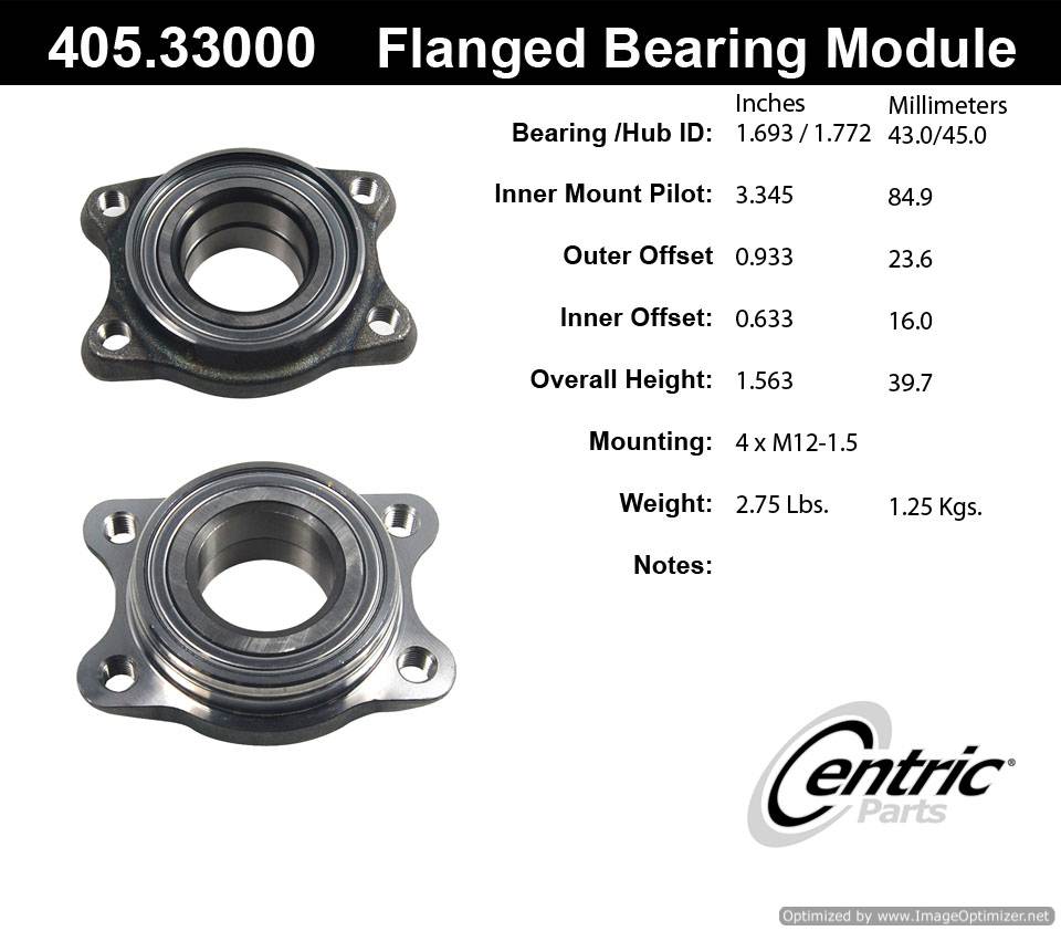 Centric 512305 405.33000 Premium Flanged Bearing