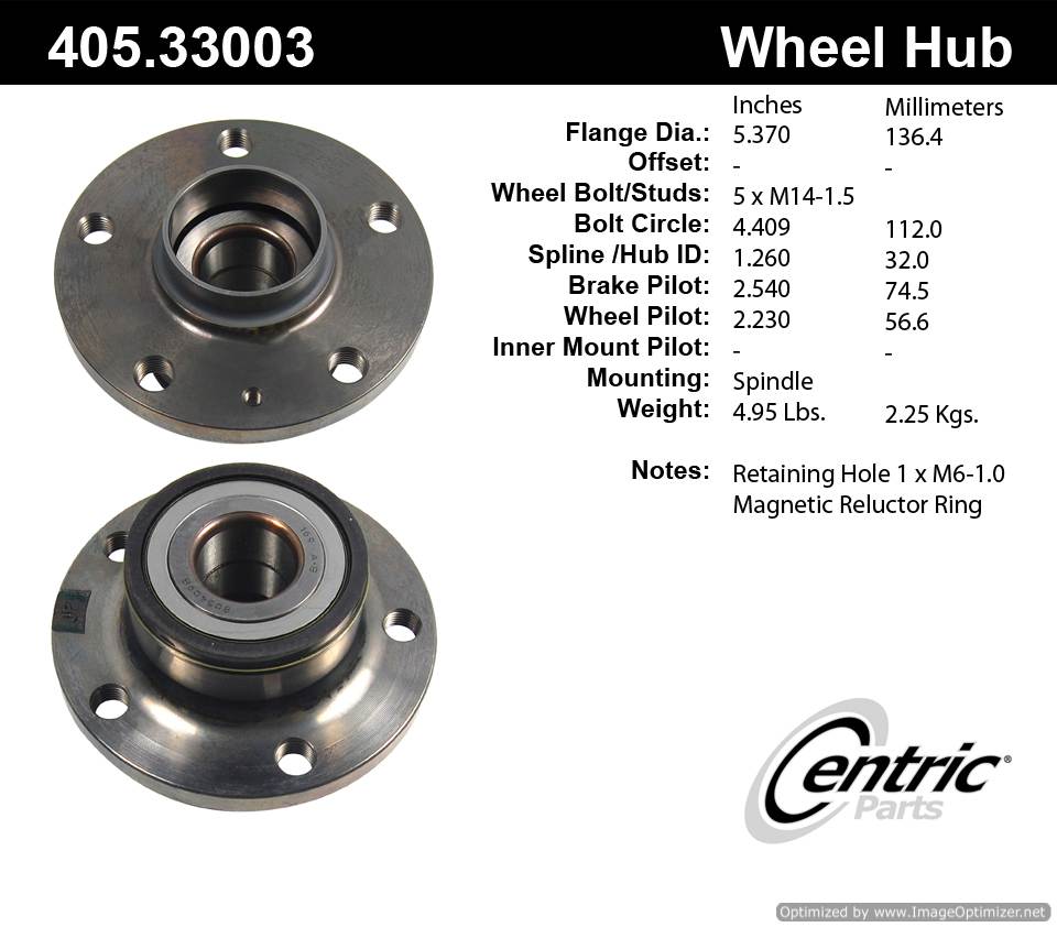 Centric 512319 405.33003 Premium Hub Assembly