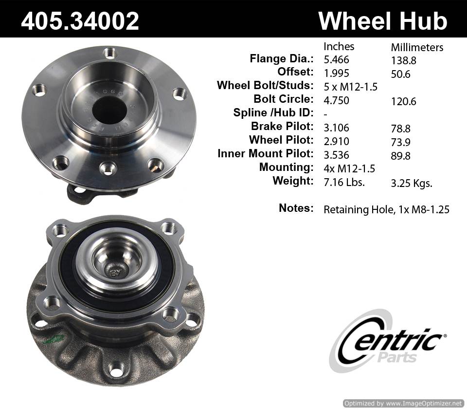 Centric HA593427 405.34002 Premium Hub Assembly