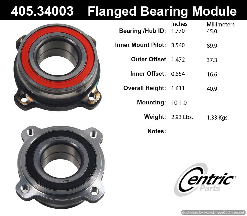 Centric 512225 405.34003 Premium Flanged Bearing