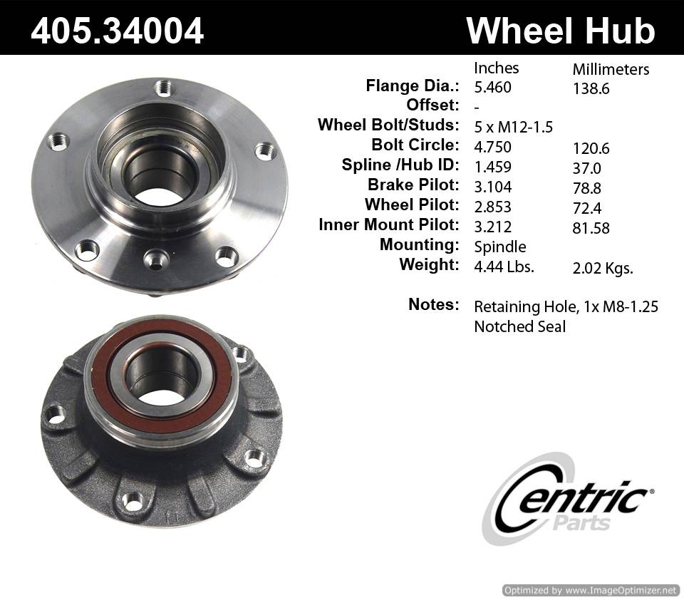 Centric HA592519 405.34004 Premium Hub Assembly
