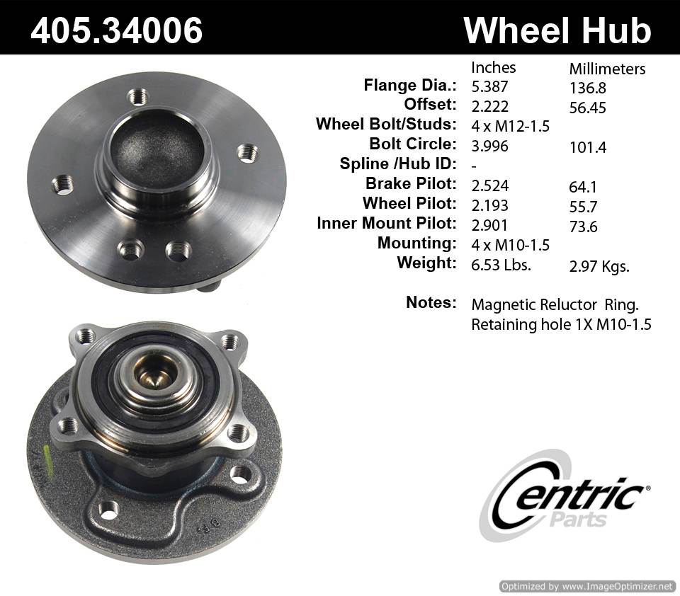 Centric HA590161 405.34006 Premium Hub Assembly