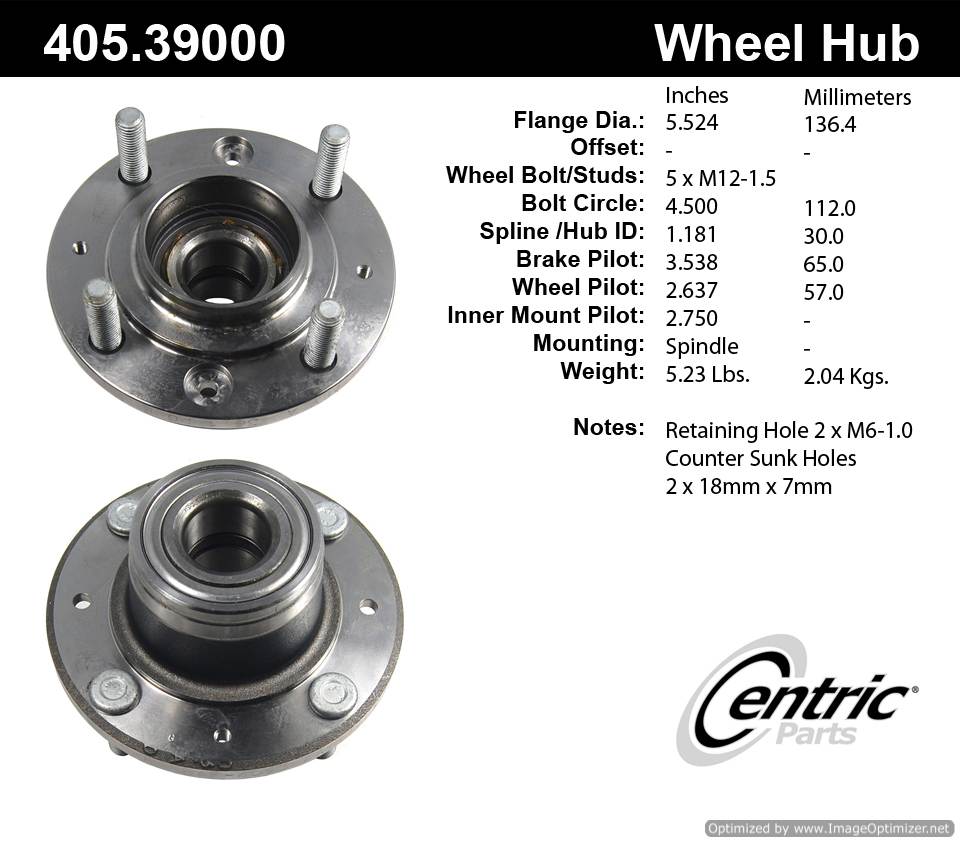 Centric HA590257 405.39000 Premium Hub Assembly