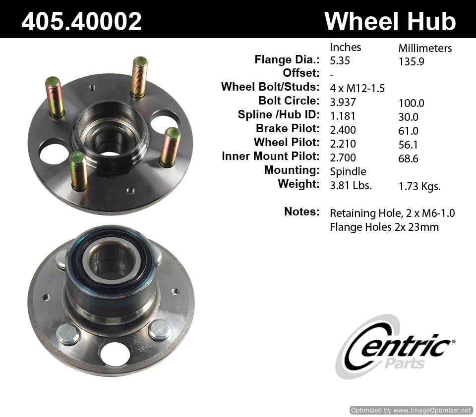 Centric 513033 405.40002 Premium Hub Assembly