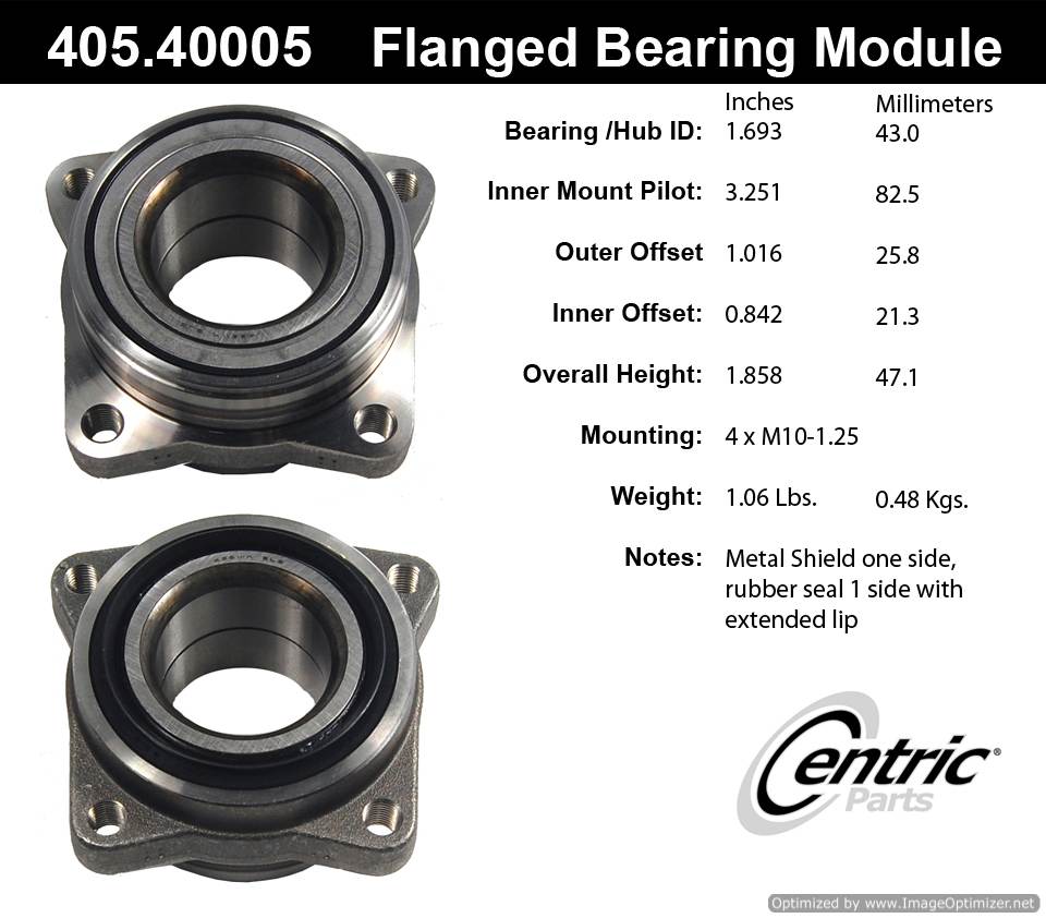 Centric 513093 405.40005 Premium Flanged Bearing