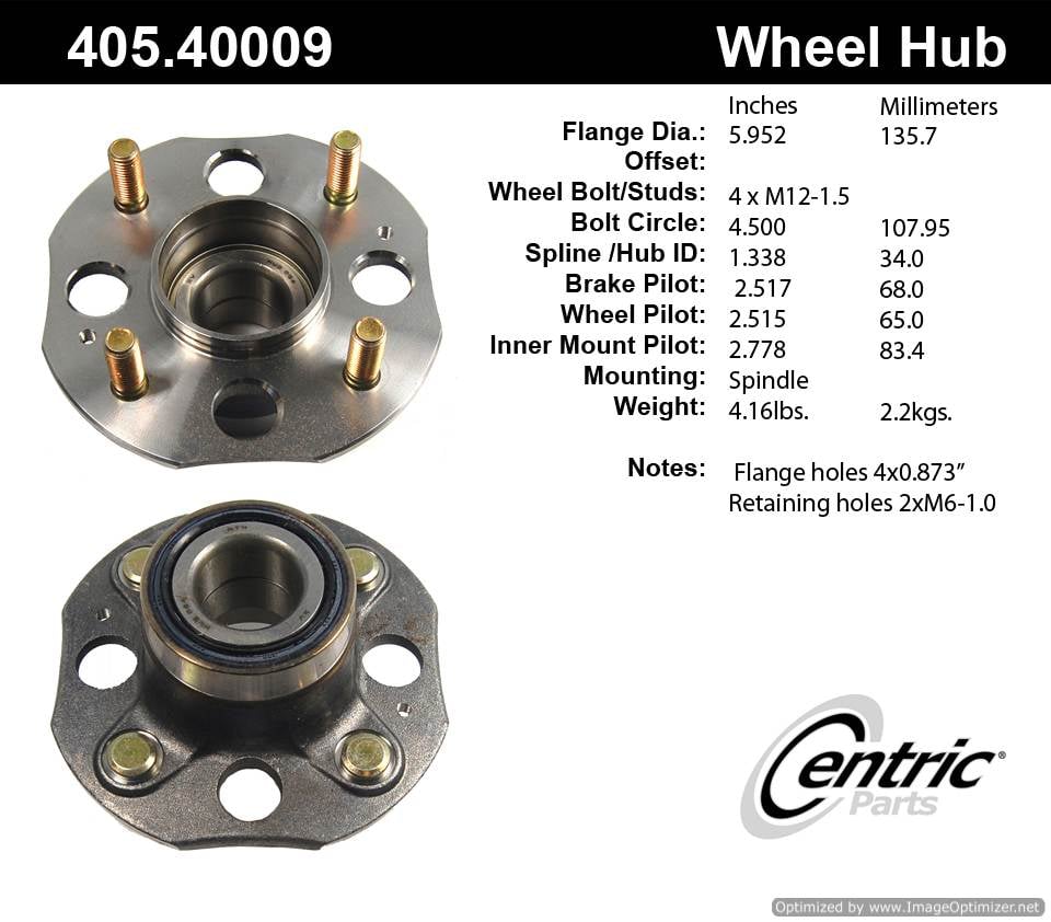 Centric 512122 405.40009E Standard Hub Assembly