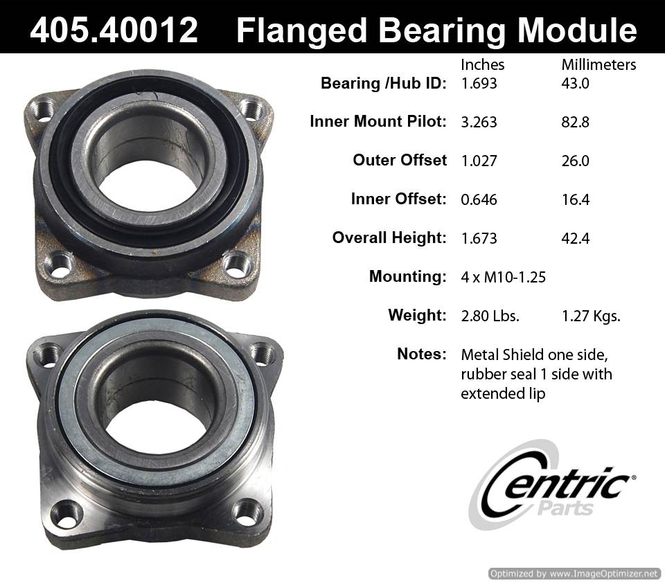 Centric 513098 405.40012 Premium Flanged Bearing