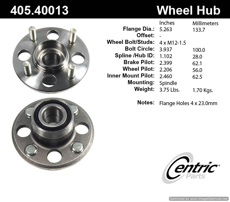 Centric 513035 405.40013 Premium Hub Assembly