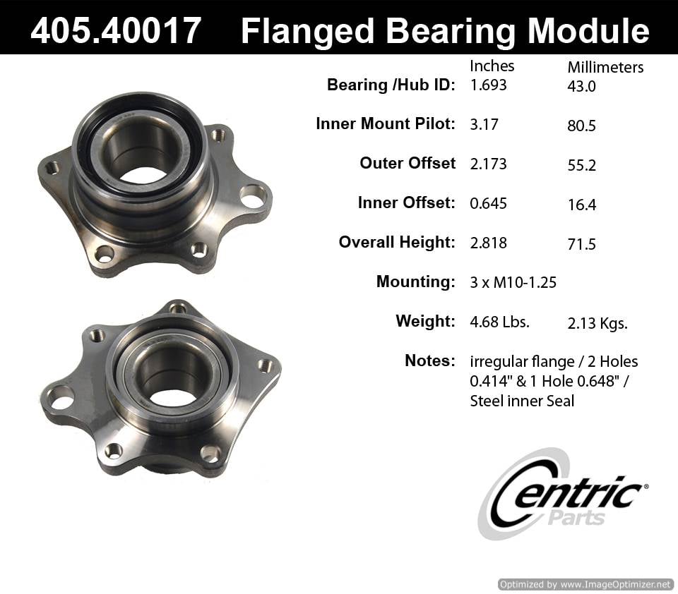 Centric BM500000 BM500002 405.40017 Premium Flanged Bearing