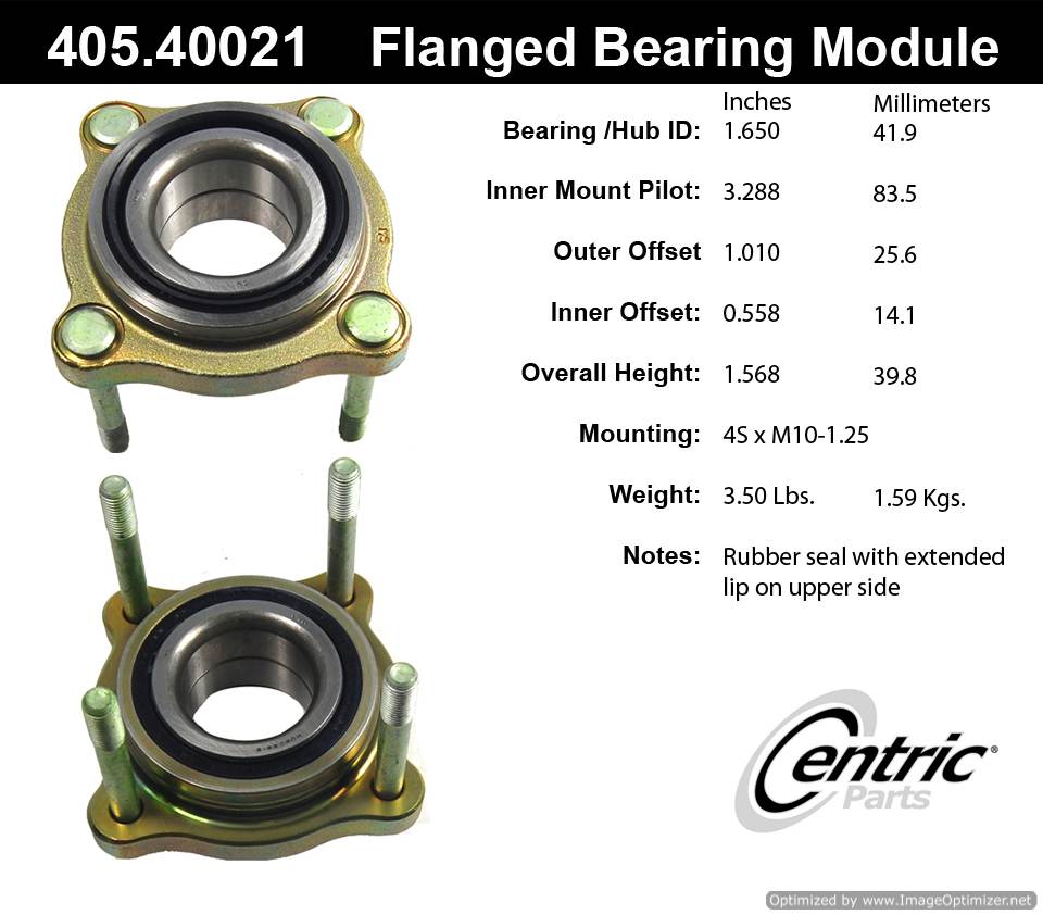 Centric 513099 405.40021 Premium Flanged Bearing