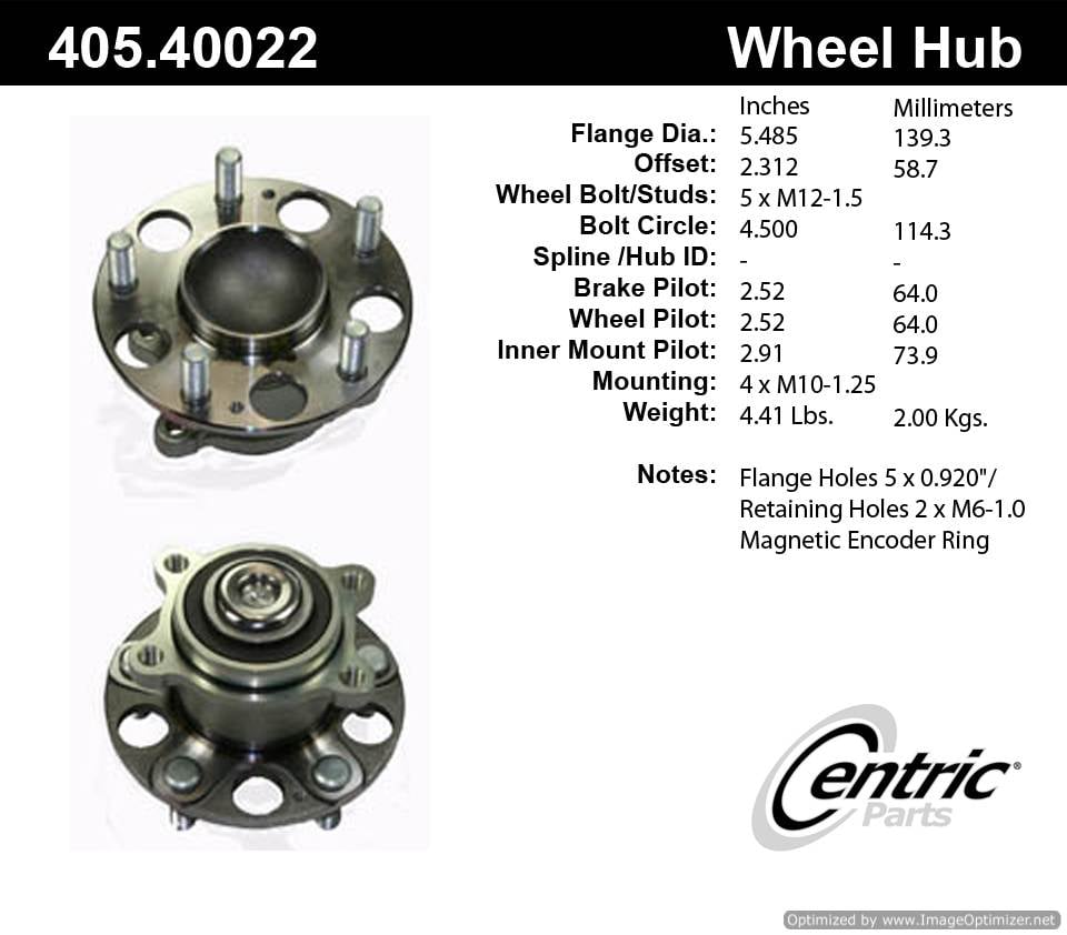 Centric HA590019 405.40022 Premium Hub Assembly