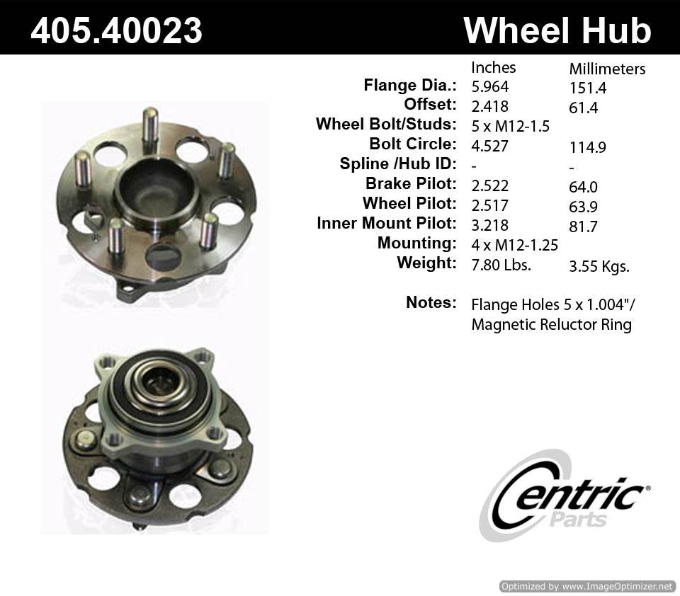 Centric HA590190 405.40023 Premium Hub Assembly