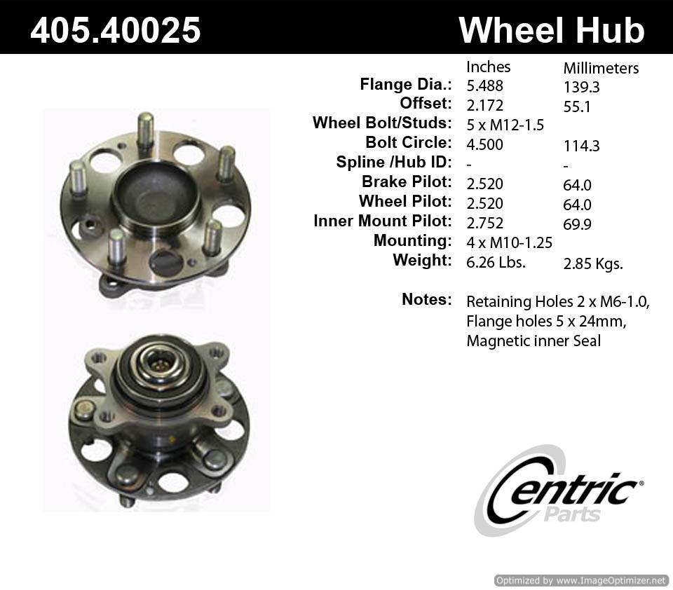 Centric HA590152 HA590164 405.40025 Premium Hub Assembly