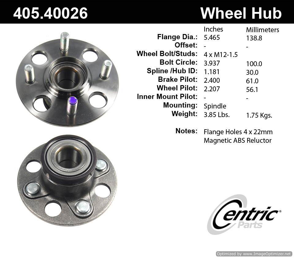 Centric 512323 405.40026 Premium Hub Assembly