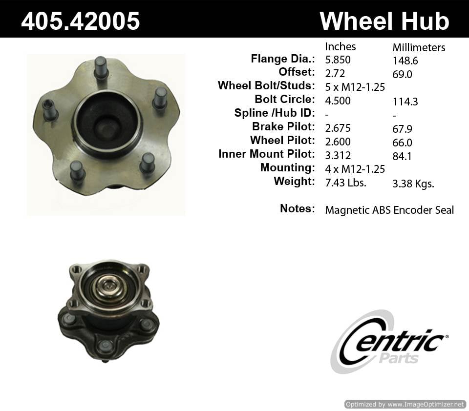 Centric 512201 512202 HA590109 HA590111 405.42005 Premium Hub As