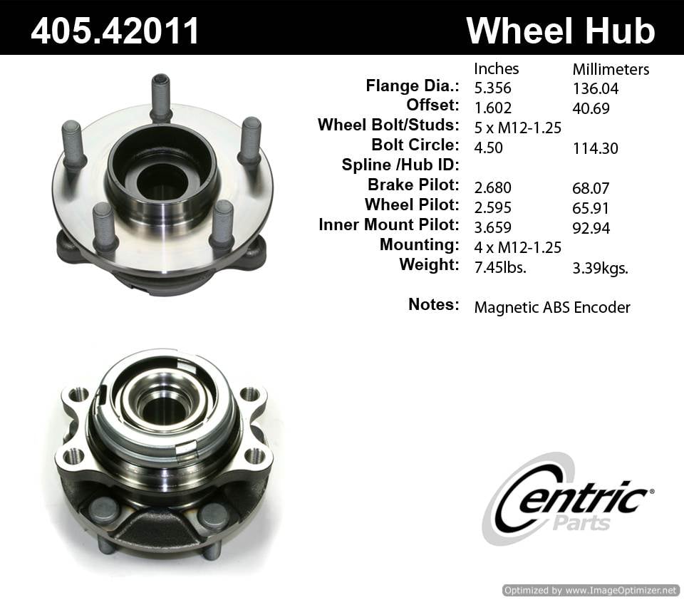 Centric HA590124 405.42011 Premium Hub Assembly