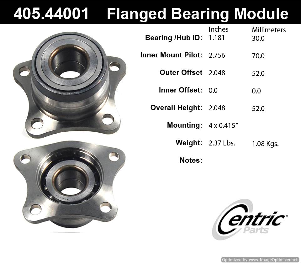 Centric 512009 405.44001E Standard Flanged Bearing