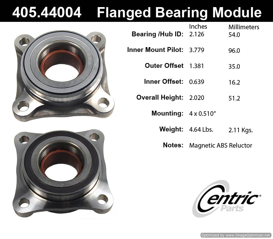 Centric 515040 405.44004 Premium Flanged Bearing