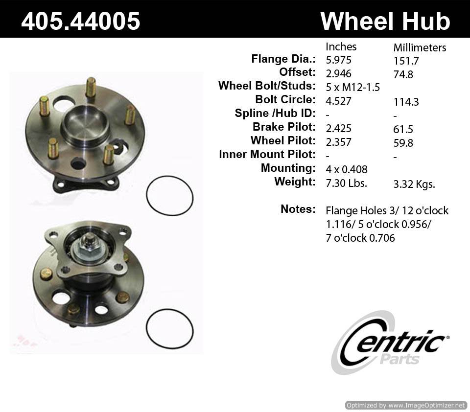 Centric HA590371 405.44005 Premium Hub Assembly