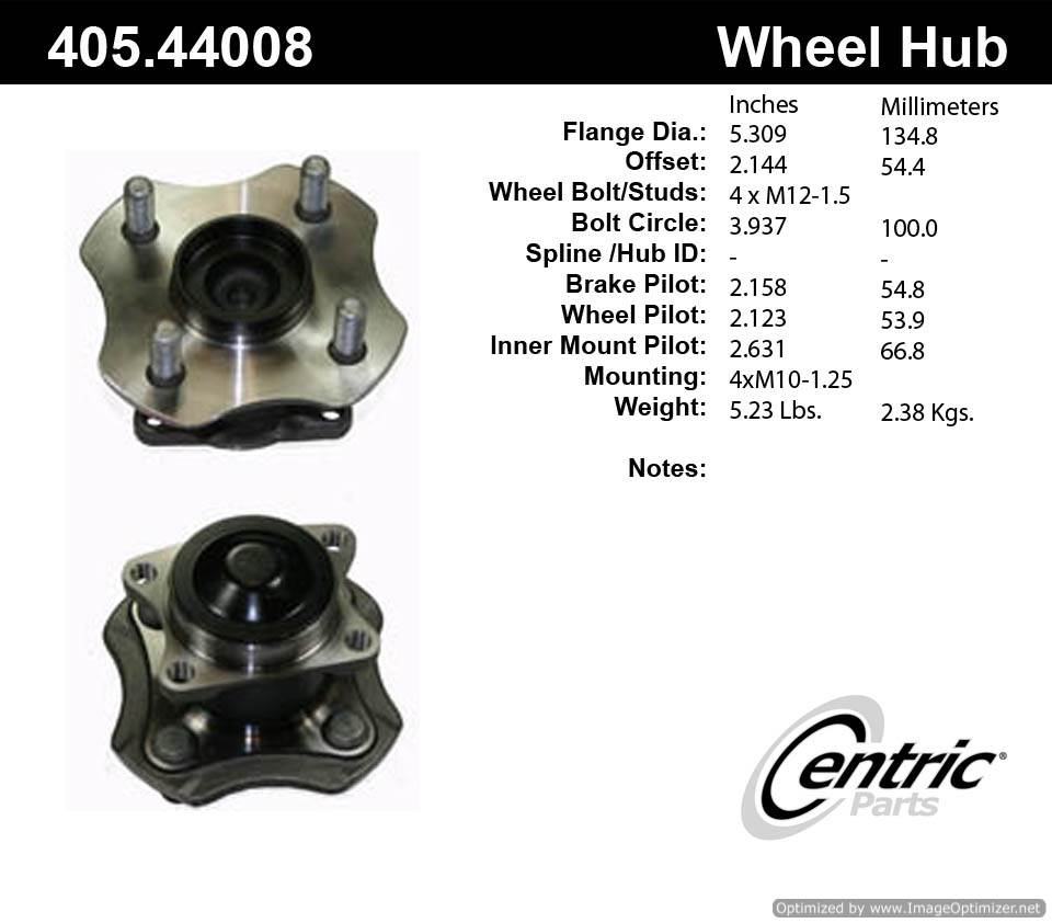 Centric HA592410 405.44008E Standard Hub Assembly
