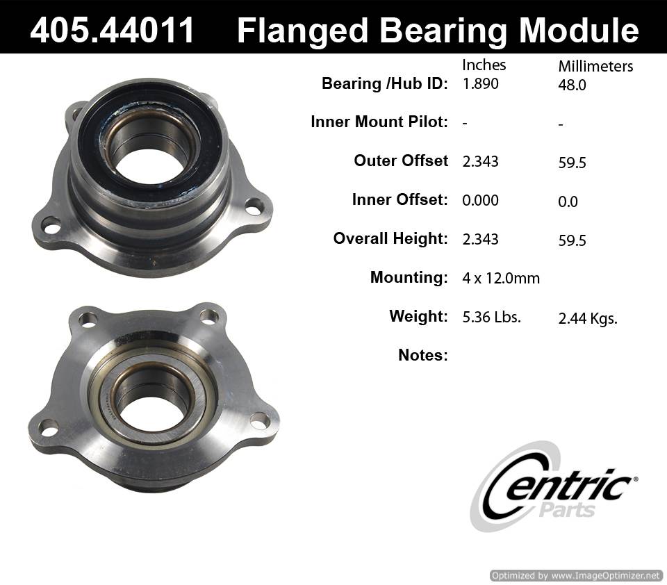 Centric HA594301 405.44011 Premium Flanged Bearing