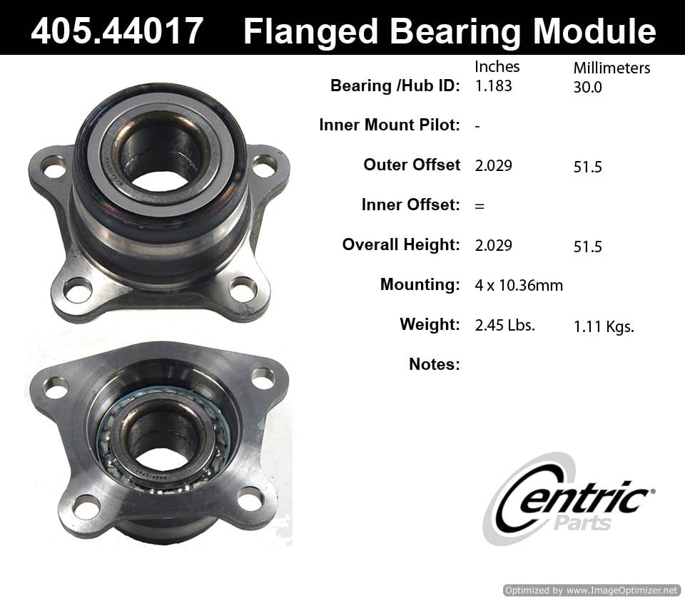 Centric 512137 405.44017E Standard Flanged Bearing